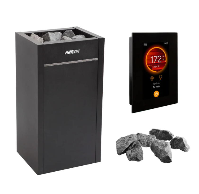 Harvia Virta Sauna Heater Stainless Steel with Rocks and WiFi Control