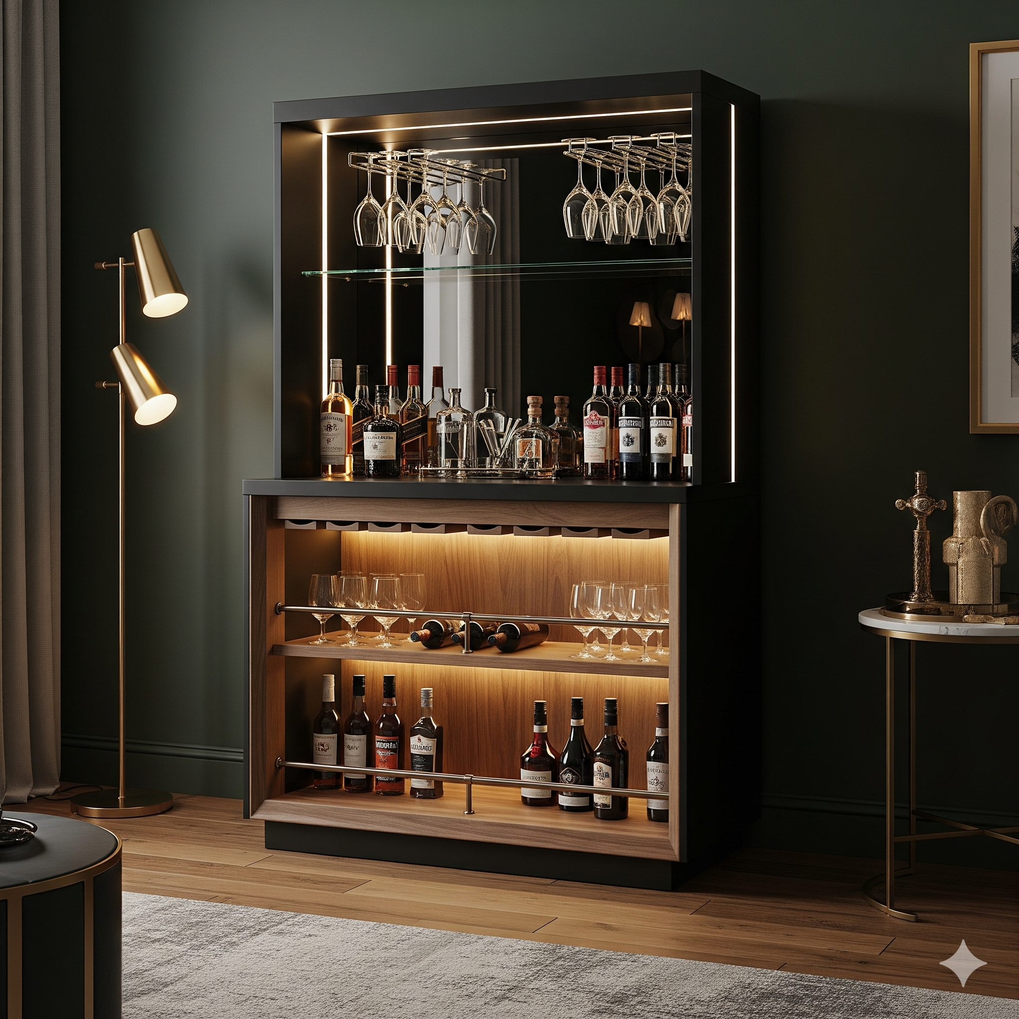 Orion LED Home Bar Cabinet